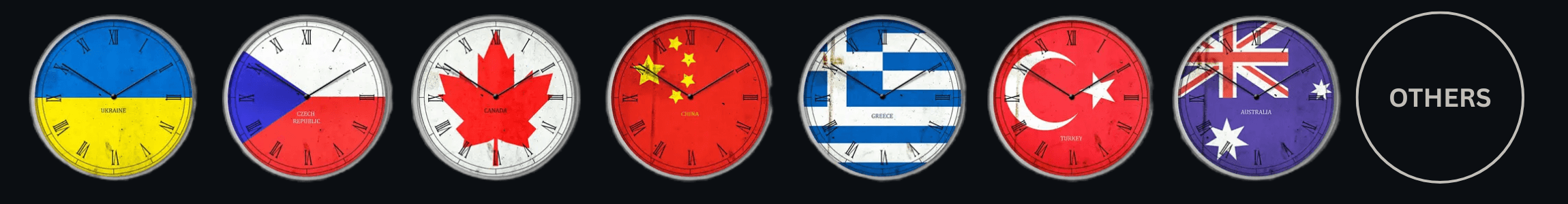 Decorative wall clock banner